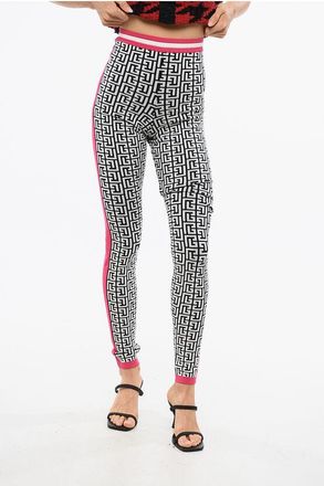 Balmain Monogram Patterned Knitted Leggings size 38