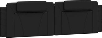 vidaXL Cabecero De Cama Acolchado Cuero Sint&eacute;tico Negro 183 Cm Vidaxl