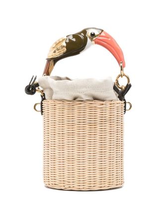 Chlo&eacute; Natural Tropicus Mini Bucket Bag