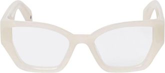 Off-white Oerj07Q Style 7Q Squared Geometric Sunglasses In Glossy Beige Acetate