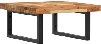 vidaXL Basin Shelf Wall Mounted Steel and Solid Wood Acacia vidaXL