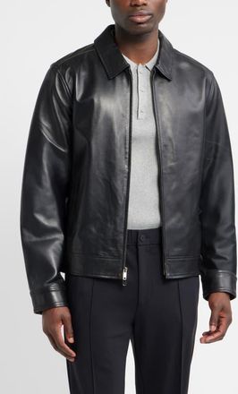 Nordstrom Leather Jacket in Black at Nordstrom, Size Xx-Large