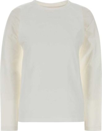 Jil Sander White Solid Crew Neck T-Shirt