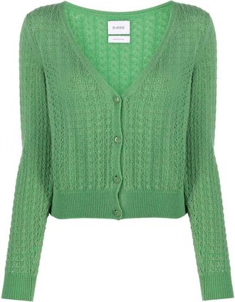 Barrie V-neck cashmere cardigan - women - Cashmere - M - Green