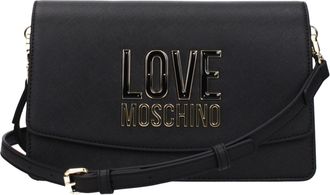 Love Moschino Borse a Spalla Donna Poliuretano Nero