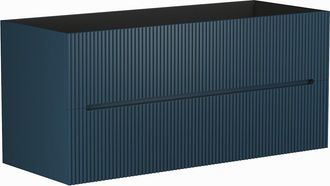 Vente-Unique Mueble de ba&ntilde;o suspendido azul - 120 cm - PAVANI