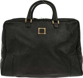Loewe Amazona Leather Black Leather Handbag (Pre-Owned)