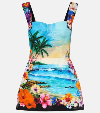 Dolce & Gabbana Printed cotton minidress