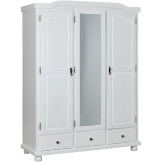 Inter Link SAS Armadio Links kappl in pino massello finitura bianco l.150x56x200h. articolo in kit