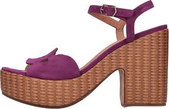 Chie Mihara High Heel Sandalen - Dames - Sandalen met hakken - Paars - 40 EU - Leer - Schoenen