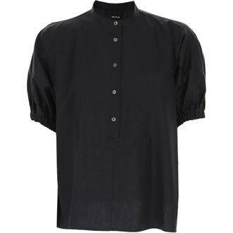 Aspesi Blouses, female, Black, Size: XS Stylish Shirts Collection