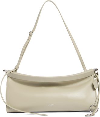 Alaia Medium Le Click East/West Leather Shoulder Bag in Beige Grise at Nordstrom