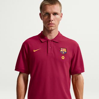 Nike FC Barcelona Club Nike Mens Soccer Polo in Red | II7612-621