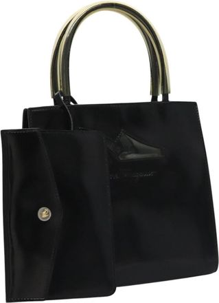 Ferragamo Shopper Tote Patent Leather Leather Tote Bag Bag (Pre-Owned)