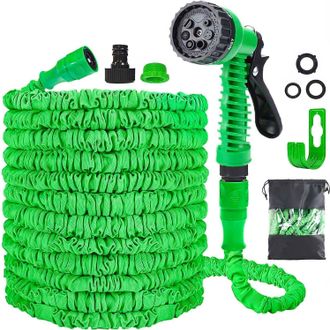 OEM Manguera De 100 Pies/30 M Con Pistola Rociadora De Agua De 7 Modos, Pistola Rociadora De Manguera Expandible, Cubo Para Manguera De Jard&iacute;n Con Conecto