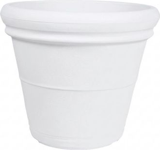 Monacis Jarr&oacute;n Decorativo Cl&aacute;sico Tradicional Xxl Grande De &Oslash;90 H72 En Pol&iacute;mero Blanco Para &Aacute;rboles Y Plantas Grandes En Jardines Y Terrazas - Hecho En Italia