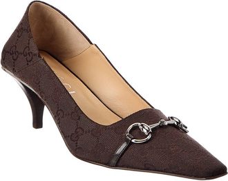 Gucci Victoria Gg Canvas Pump