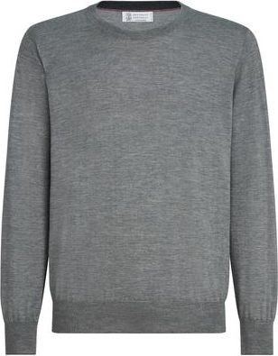 Brunello Cucinelli Cashmere and silk lightweight sweater in Dark Grey at Nordstrom, Size 46 It