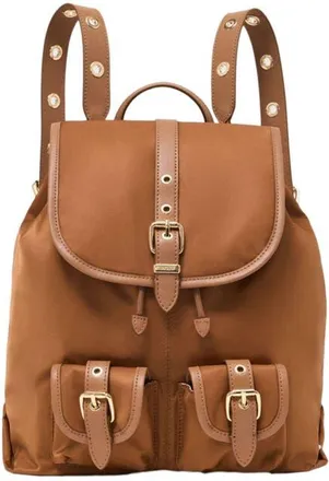 Maje Leather and nylon backpack in Camel at Nordstrom, Size Medium