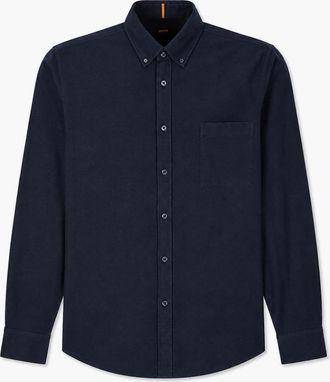 HUGO BOSS Mens BOSS Rickert Shirt Dark Navy - Black - Size: 44/Regular