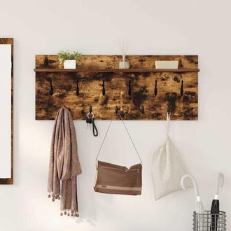 vidaXL Vidaxl Appendiabiti A Muro A Parete Rovere Fum&eacute; 100 X 40 X 12 Cm