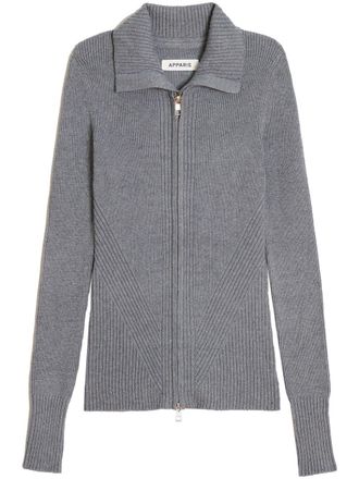 Apparis Cardigan con zip - Grigio