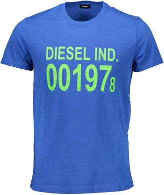 Diesel Urban Jungle Blauw Katoenen T-shirt - Heren - T-shirts - Blauw - 2XL - Katoen - Tops