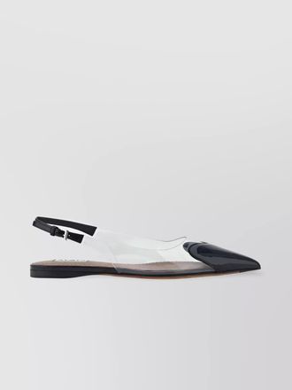 Alaia leather slingback ballerina shoes