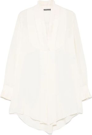 Alexander McQueen Blusa in seta - Toni neutri