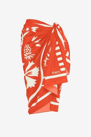 Eres Rechteckiges Pareo aus Baumwolle und Seide Mandapa