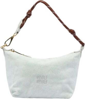 Miu Miu Pre-owned Cotton handbags - Dames - Vintage Schoudertas - Wit - ONE Size - Vintage