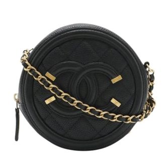 Chanel Pre-owned Cross Body Bags, female, Black, Size: ONE SIZE Pre-owned Pochette