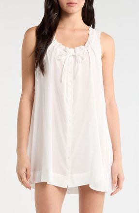 Reformation Holly Organic Cotton Blend Sleep Dress in Ivory at Nordstrom, Size X-Small