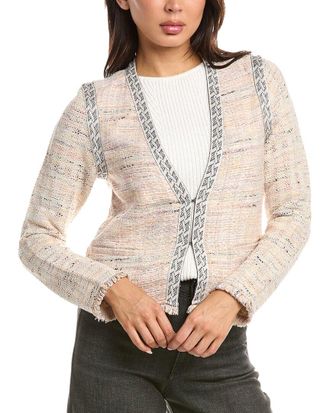 Nic+Zoe NIC & ZOE Contrast Trim Knit Jacket