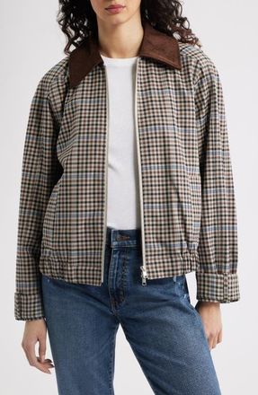 Rails York Corduroy Collar Check Jacket in Mocha Check at Nordstrom, Size Xx-Small