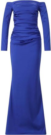 Talbot Runhof Abito da sera in raso - - Dresses - Donna - Blu - S