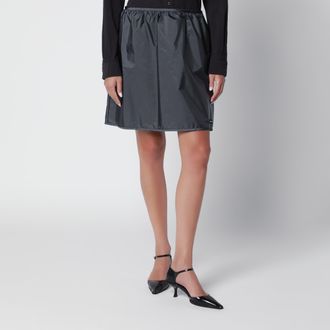 Miu Miu Gonna svasata ematite in poliammide riciclata