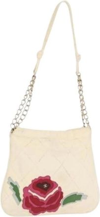 Chanel Pre-owned Vintage leren schoudertas - Dames - Vintage Schoudertas - Beige - ONE Size - Leer - Vintage