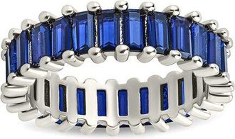 Sterling Forever Cz Caroline Rainbow Eternity Ring