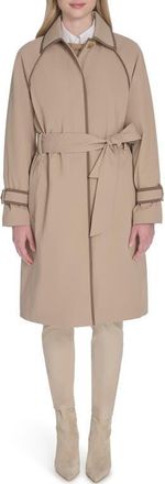Cole Haan Water Resistant Twill Coat in Sand at Nordstrom, Size X-Large