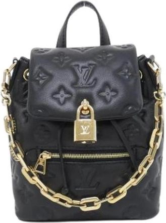 Louis Vuitton Pre-owned Leren Rugzak - Dames - Vintage Rugzakken - Zwart - ONE Size - Leer - Vintage