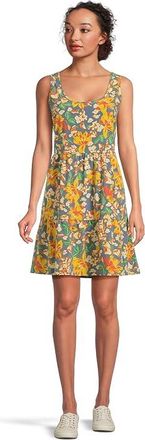 Toad&Co Sunkissed Sunsana Sleeveless Dress Womens Dress Pacific Blue Tulip Print : MD, Elastane/Polyester