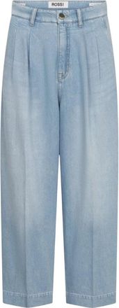 Rossi Noa Crop Jeans - Dames - Loose Fit Jeans - Blauw - S - Katoen - Jeans