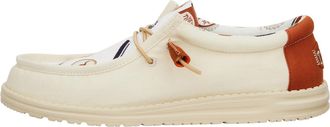 HeyDude Hey Dude Mens Wally Spring, Ivory/Multi, 7 UK