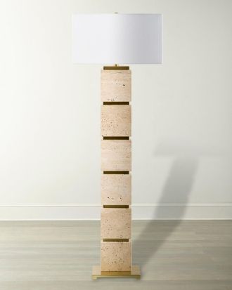 Surya Ponta 60 Floor Lamp with Linen Shade