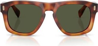Brunello Cucinelli Alke 53mm Rectangular Pillow Sunglasses in Havana/forest at Nordstrom