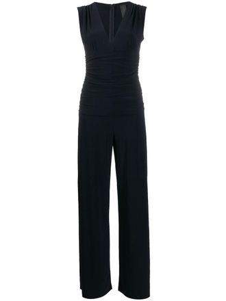 Norma Kamali Navy Blue nAVY Blue V Neck Jumpsuit