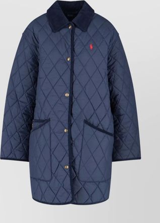 Polo Ralph Lauren corduroy collar quilted front pockets jacket