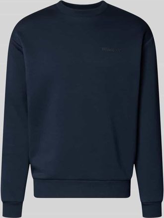 Review Sweatshirt mit Rundhalsausschnitt und Logo in Marine, Gr&ouml;&szlig;e XXL