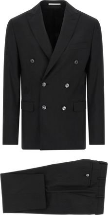 Pal Zileri Black Wool Two-Piece Mens Suit